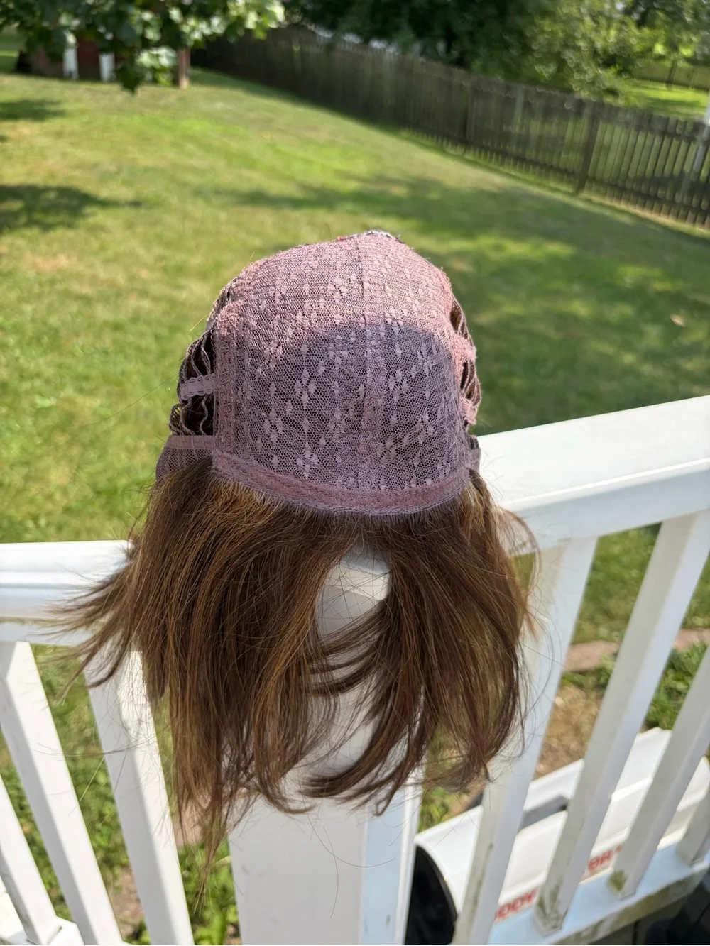 Bobbi Boss Midway brown with honey highlights angled straight Bob synthetic wig